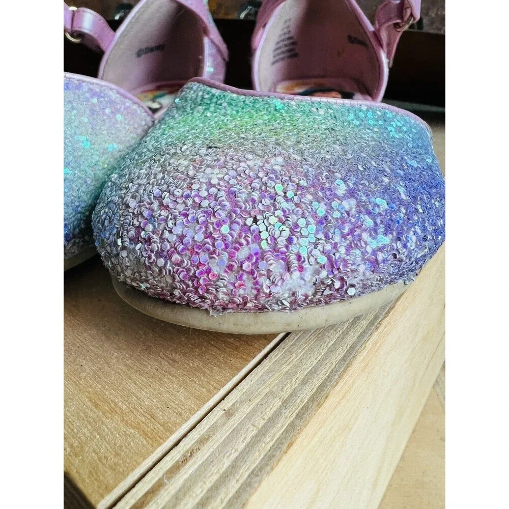 Disney Princess Glitter Ombre Heels Toddler Little Girls Dress Up Shoes 13.5 C